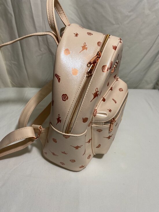Loungefly Disney Princess Icon Iridescent Mini Backpack Blush Pink Crown Rose main image 12